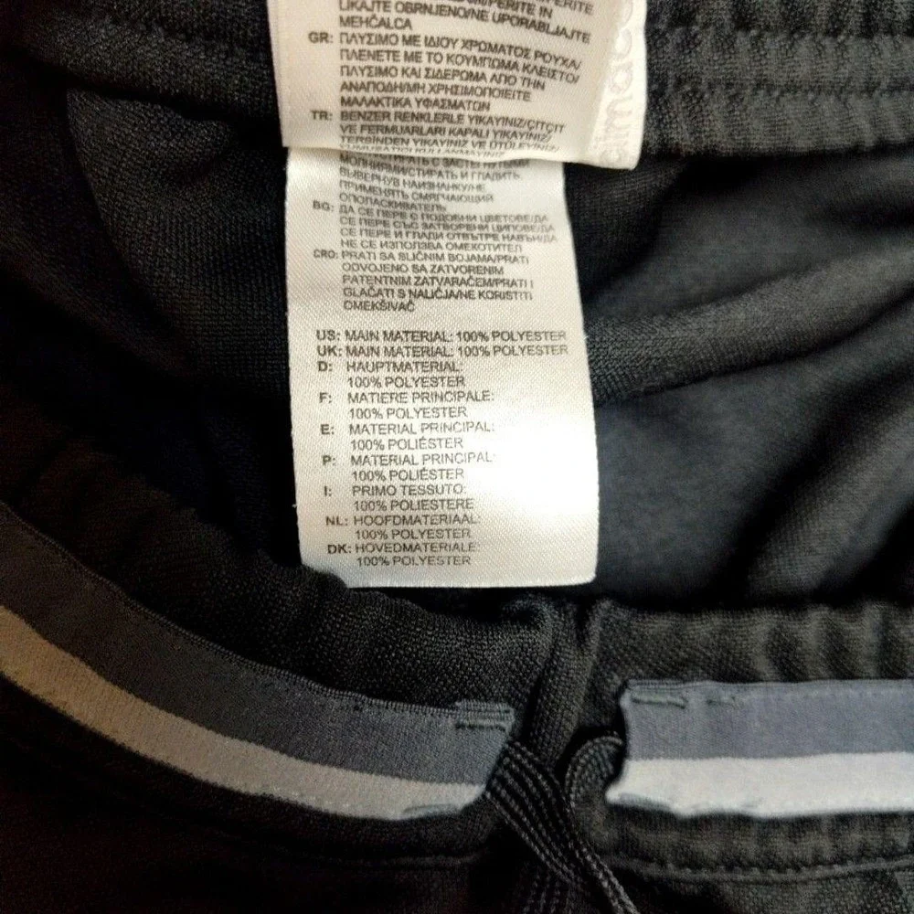 Adidas Track Pants Mens L Black Climalite Slim Tapered Zip Pocket Condivo Soccer